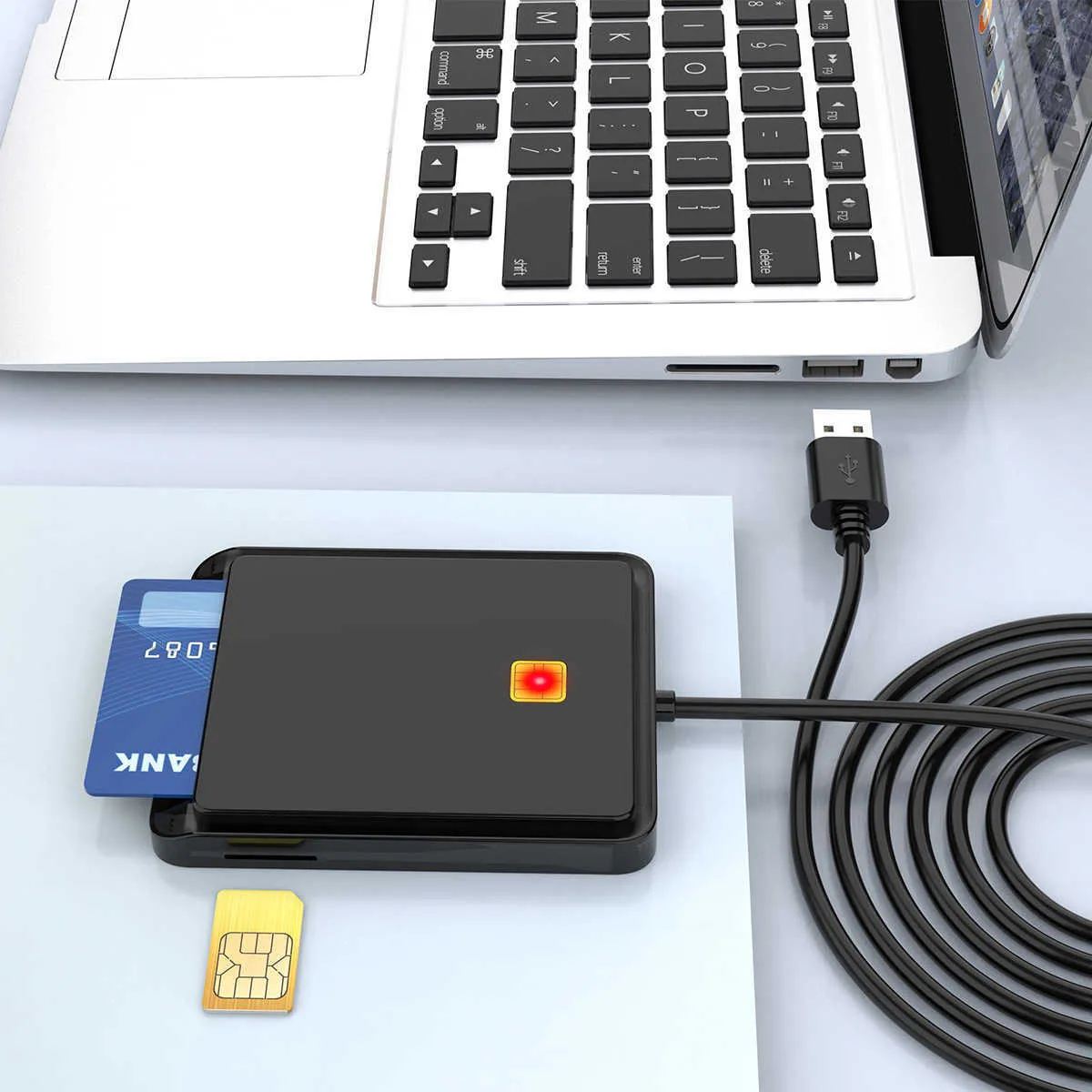 Rocketek Multifuncional Smart Card Reader USB 1.1, ID Do CAC ...