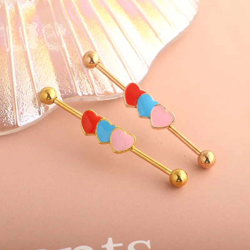 14G Industrial Earrings For Women Men Surgical Stainless Steel