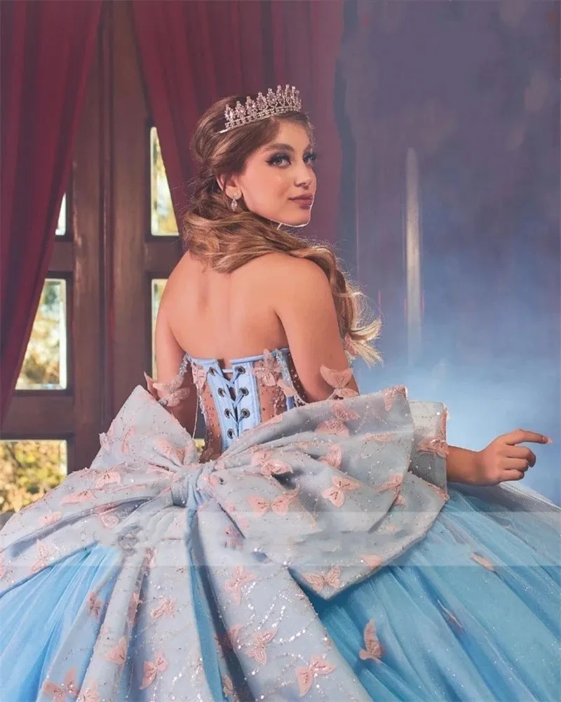 Princess Quinceanera Dress Butterfly Appliques,... From Babyonline, $161.93  | DHgate.Com