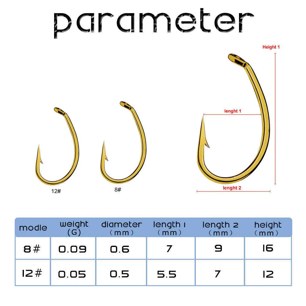 Fishing Hooks Fly Fishing Hooks 8# 12# Size High Carbon Stainless Steel  Circle Barbed Sharp Fishhook For Trout Dry Flies Fishing Tackle P230317  From Mengyang10, $11.71