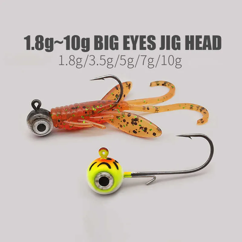 Big Eyes Jig Head Hook Up Fishing Charters With Mustad Hook 1.8g To 10g Fish  Head Fishhook For Soft Worm Fishing Tackle DIY Kit P230317 From Mengyang10,  $11.71
