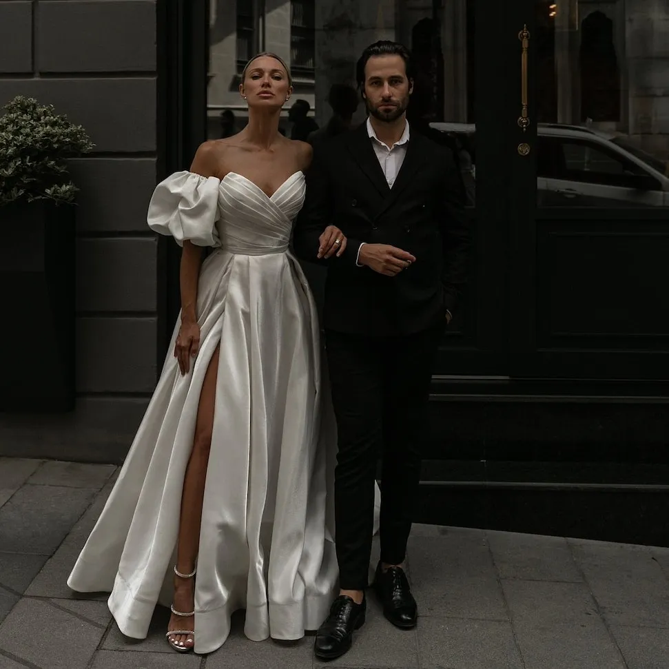 prom dress with train Elegant Red Long Prom Dresses Detachable Train with Sleeves, Hottest L   classygown