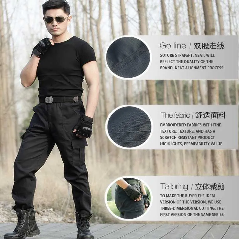 Military Tactical Pants For Men Black Multi Pocket Work Clothes For Combat,  Police, And Casual Wear W0325 From Mengyang04, $23.12
