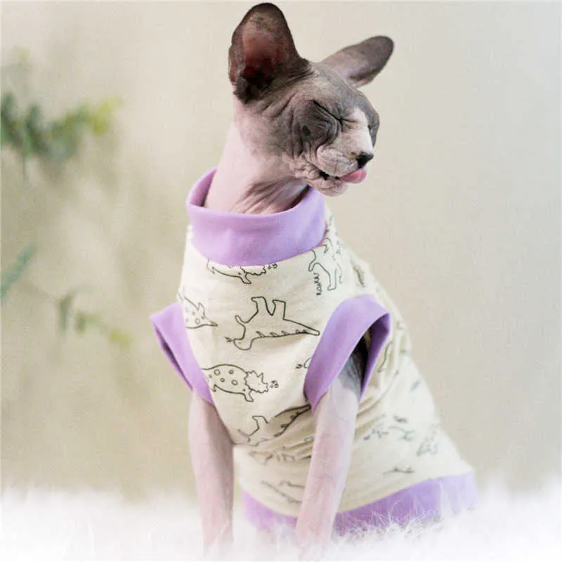 Costumes de chat sphynx chat v tements chat v tements printemps t chat v tements sans poils chat tenues chaton sphynx v tements AA230324
