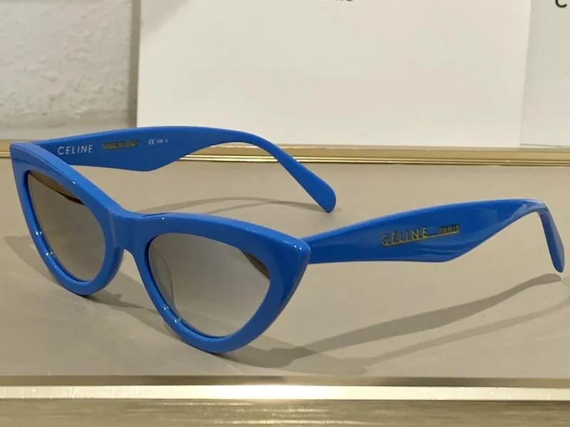 Womens Blue Sunglasses 5A Eyeglasses CE CL6F269 CL40019 Cat Eye