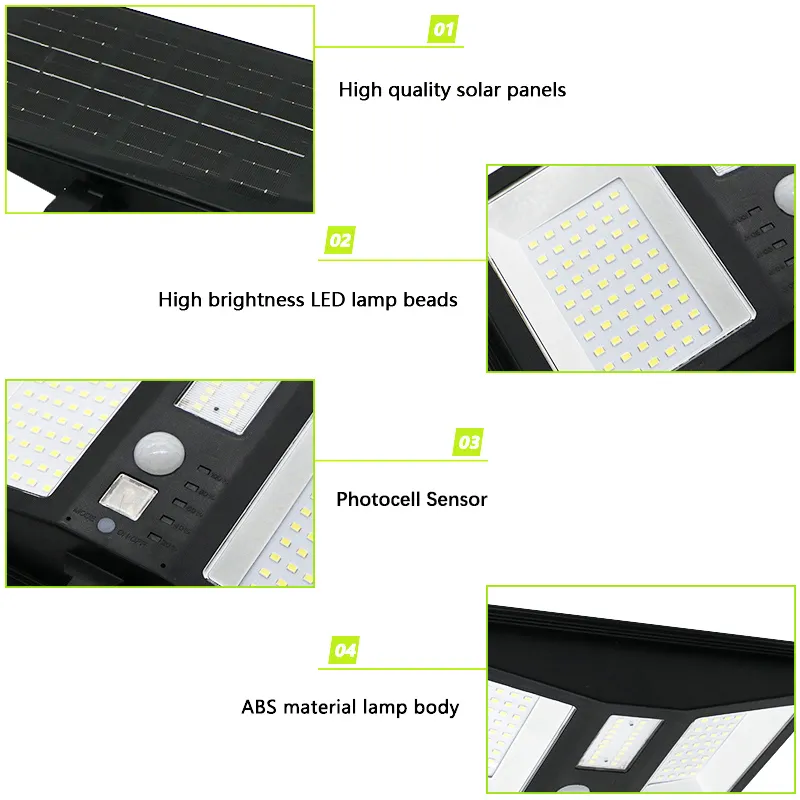 Solar Motion Lights Outdoor, SMY Lighting 3 Adjustable Heads Solar Flood Lights With Motion Sensor,138 LED Solar Security Lights,270°Wide Angle, IP65 Waterproof For Garage Yard Garden Porch (2PCS - View #6
