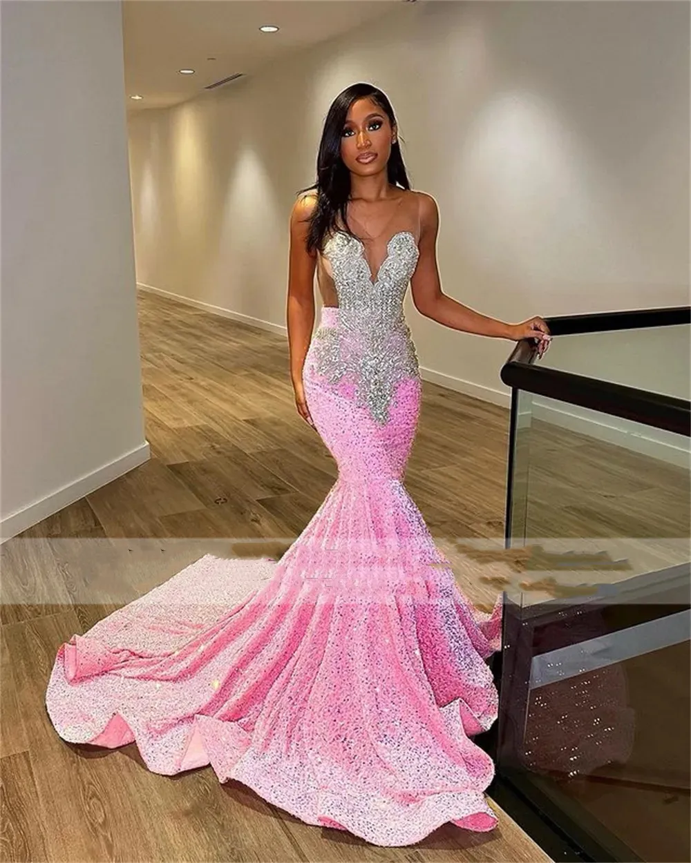 Elegant Dubai Bead Evening Night Dresses for Women 2023 O Neck Long Sleeves  Mermaid Sequin Satin Formal Wedding Prom Party Gowns - AliExpress