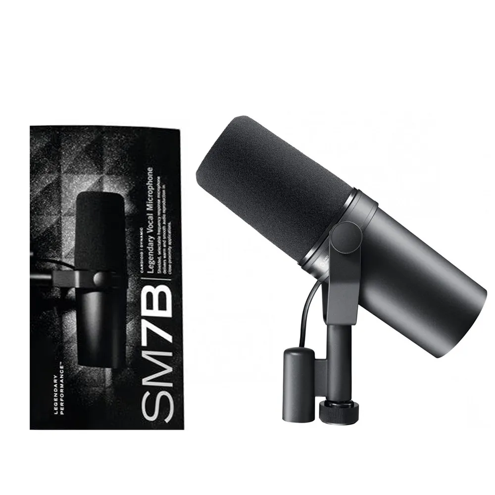 High Quality Cardioid Dynamic Microphone Sm7b 7B Studio Selectable Frequency Response Microphone for  Live Stage Recording Podcasting