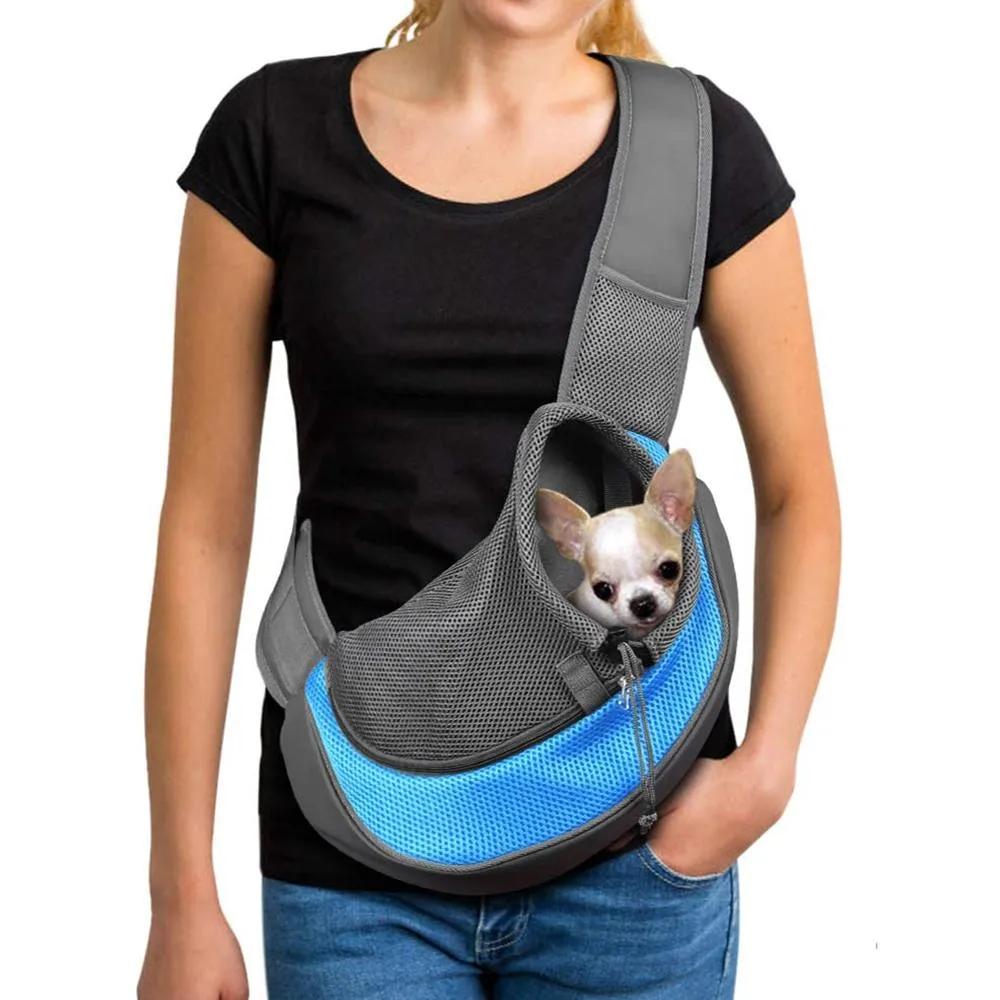 DHgate Oxford Mesh Dog Carrier Single Shoulder Pet Sling Tote Bag for Small Dogs Cats Outdoor Travel Comfort Handbag Red Pet Supplies