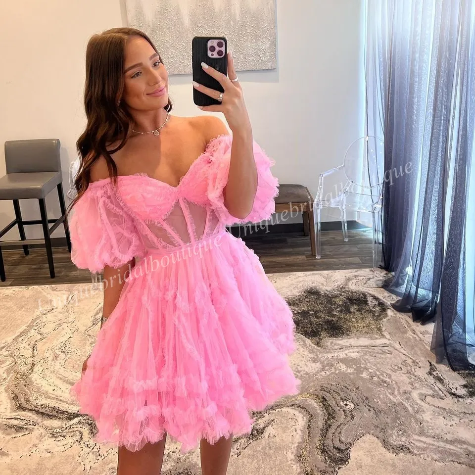 Vestido rosa corto new arrivals