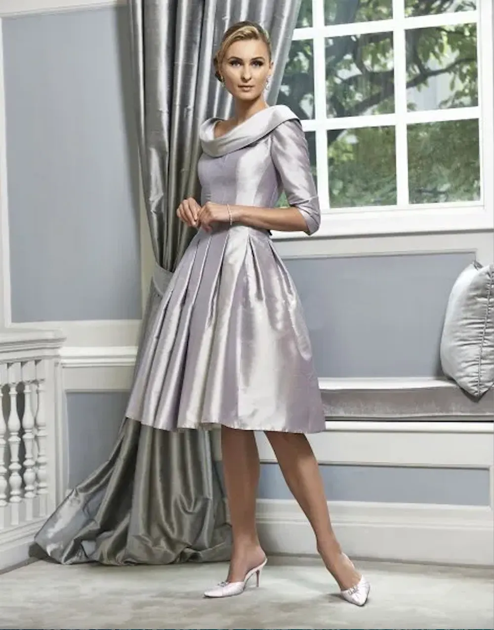 silver mother of bride dresses