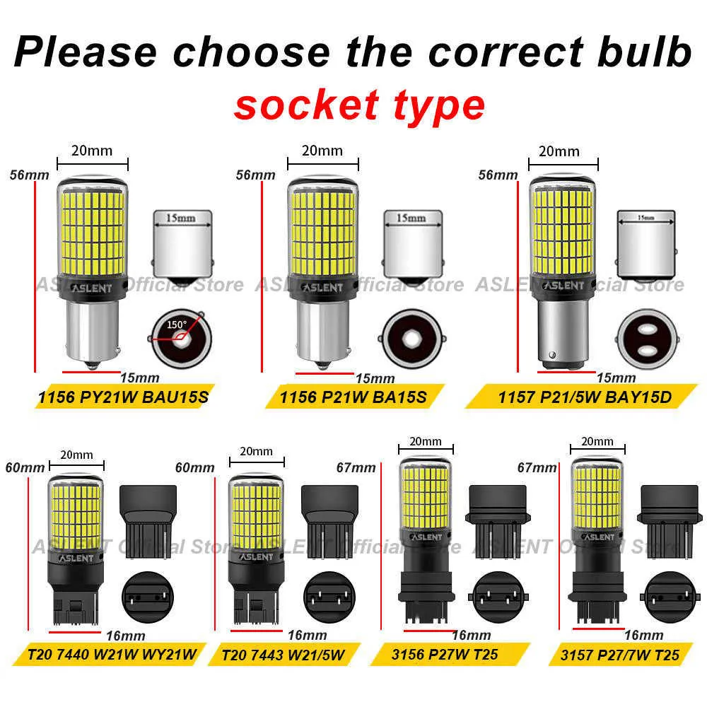 カラオケ 4014 150SMD LED Bulbs CanBus 1156 BA15S P21W 7440 W21W 1157 BAY15D