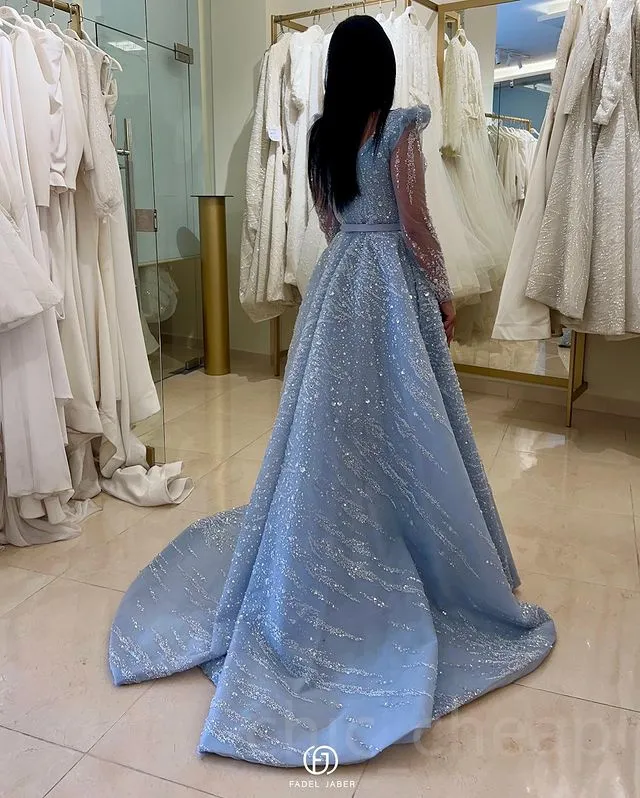 open lace back dress Sparkly Orange Sequins Mermaid Long Prom Dress main image 0