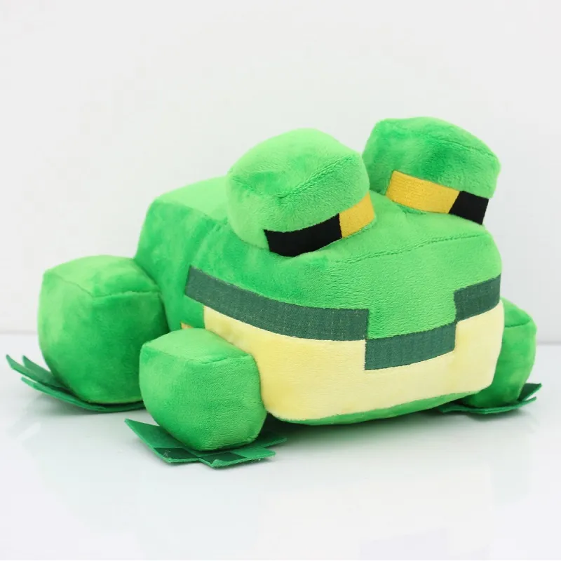 Manufacturers wholesale 3-color 20cm minecraft frog plush toys cartoon  games surrounding animals square frog children's gifts