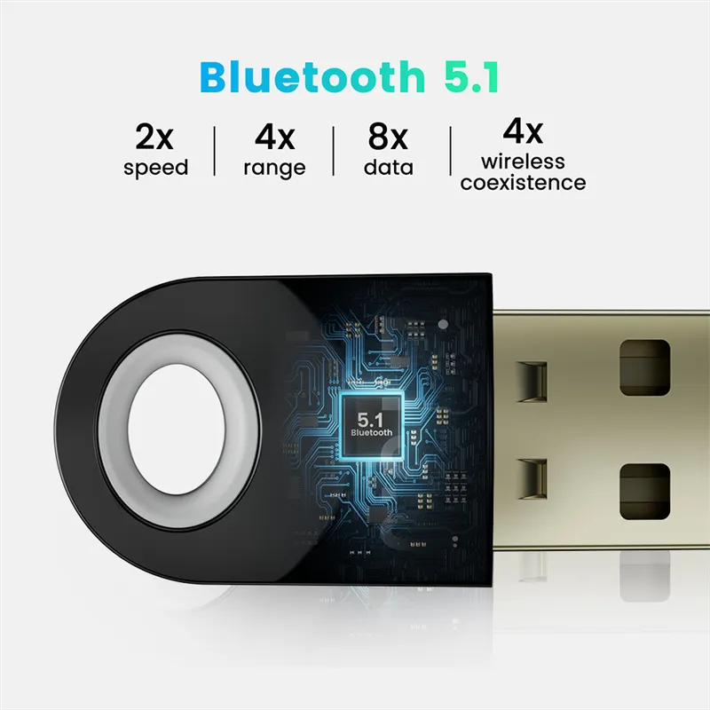 Bluetooth USB 5.1, Adaptador Bluetooth para PC Soporta Windows 11