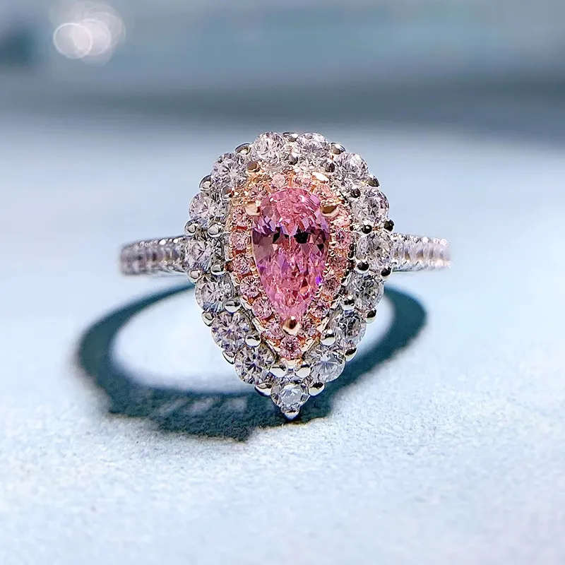 Anello con new arrivals diamante rosa
