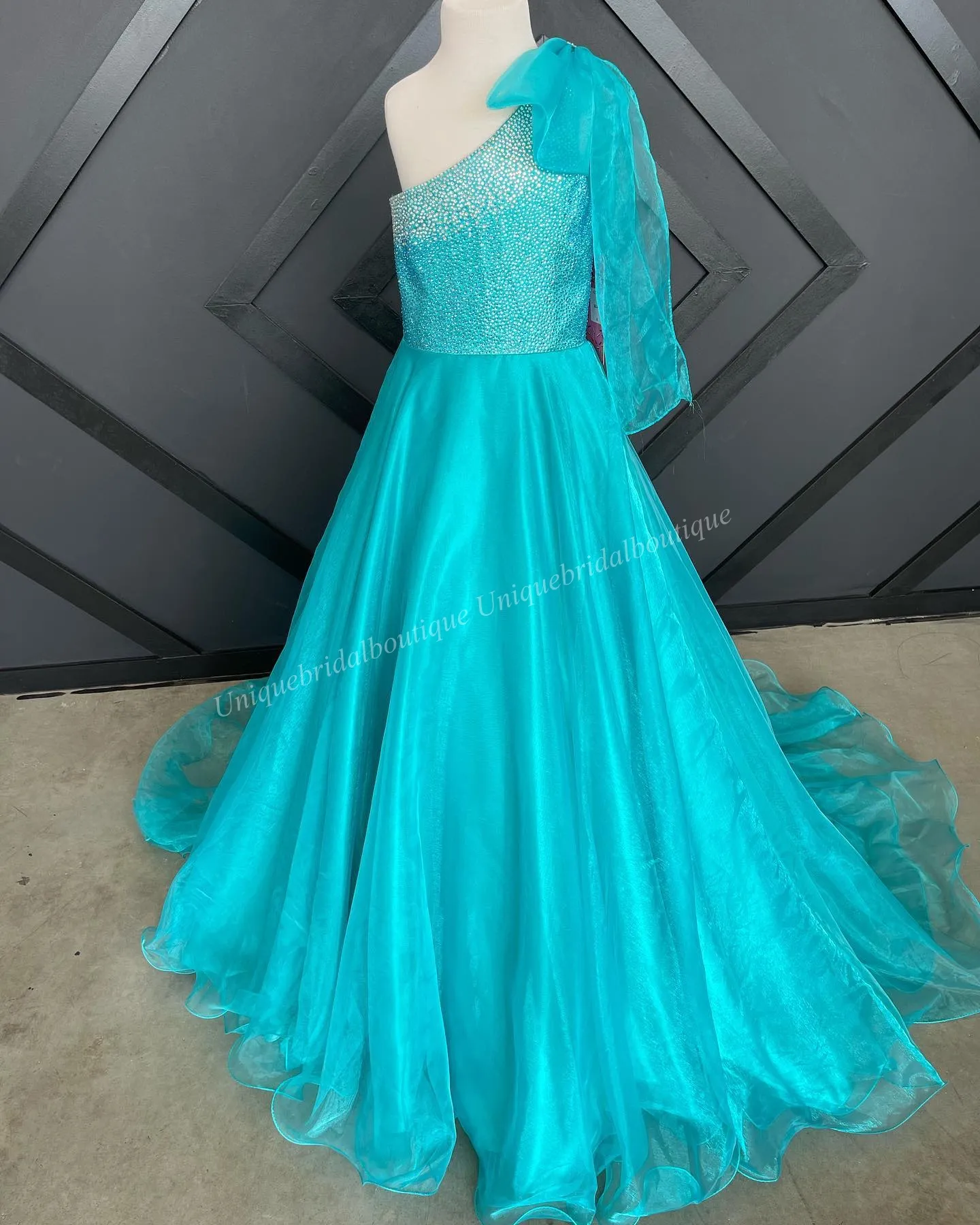 Shimmer Girl Preteen Pageant Dress 2023 Bow AB Stones