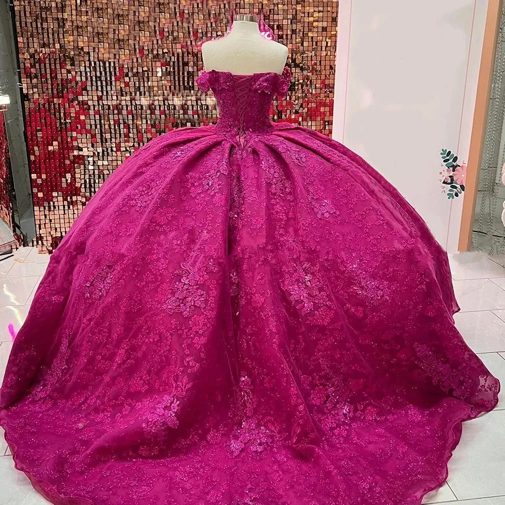 Vestidos de xv color magenta clearance
