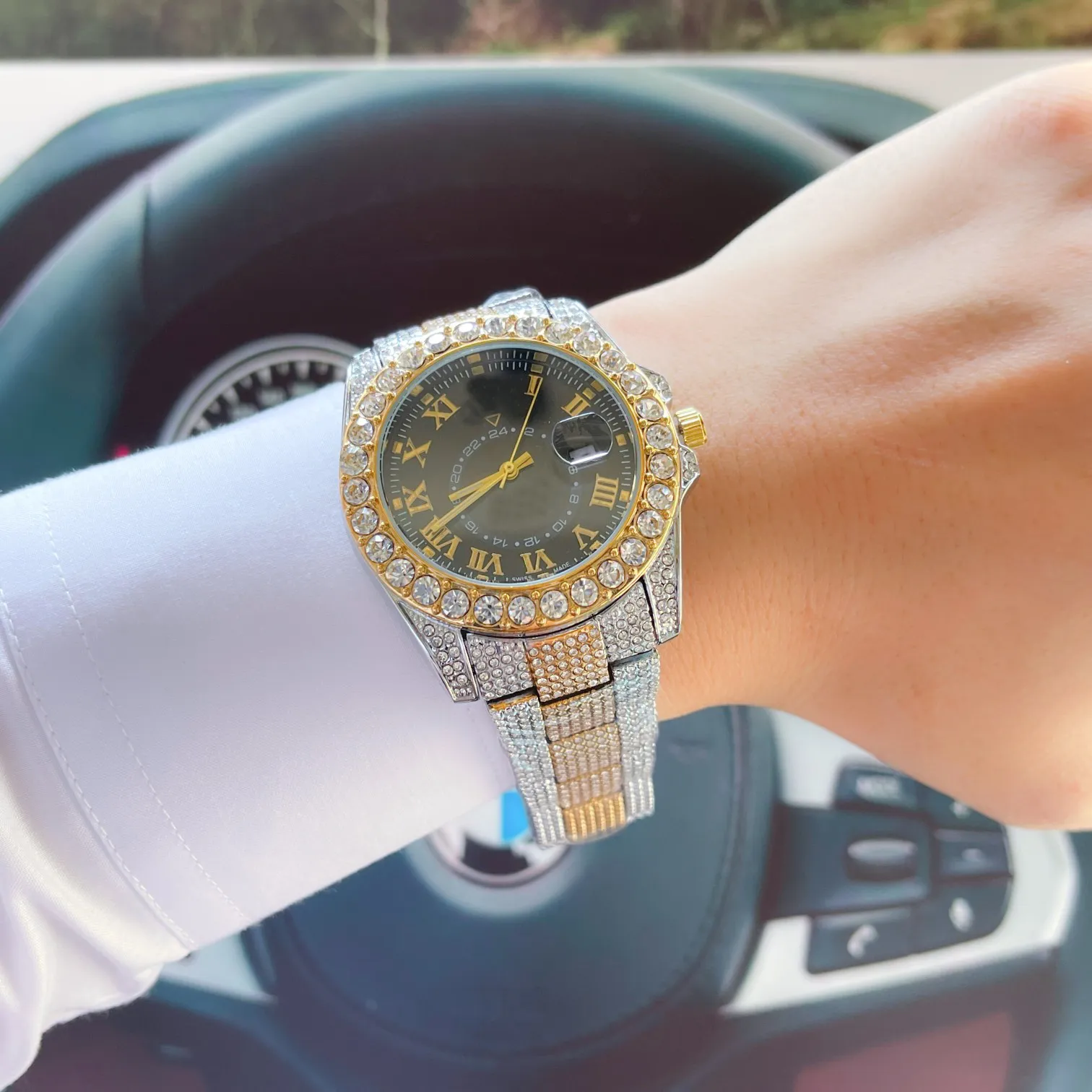 Moissanite rolex watches discount