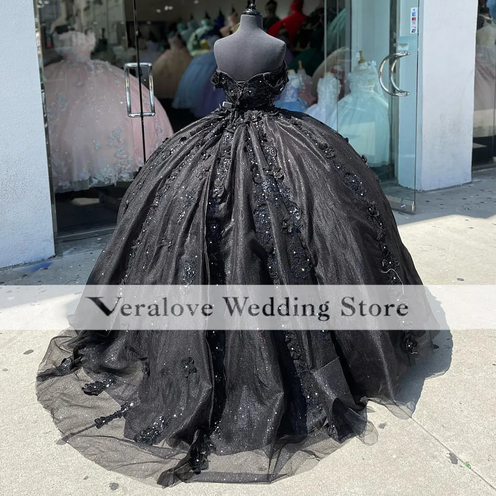 Vestidos de 15 online negro con plateado