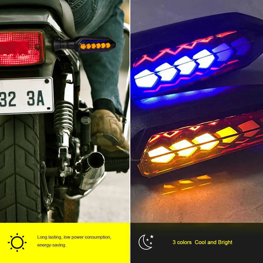 4 stuks 12v universele motorfiets 3 LED-knipperlicht richtingaanwijzer