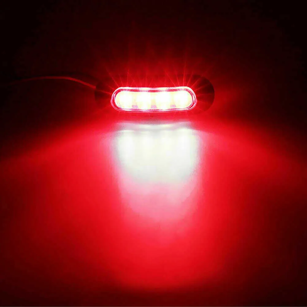 Purchase 4 Pcs 12V Marine Boat 6 LED Bi-color Bow Navigation Lights Red & Green Black In Guang - Foto 7