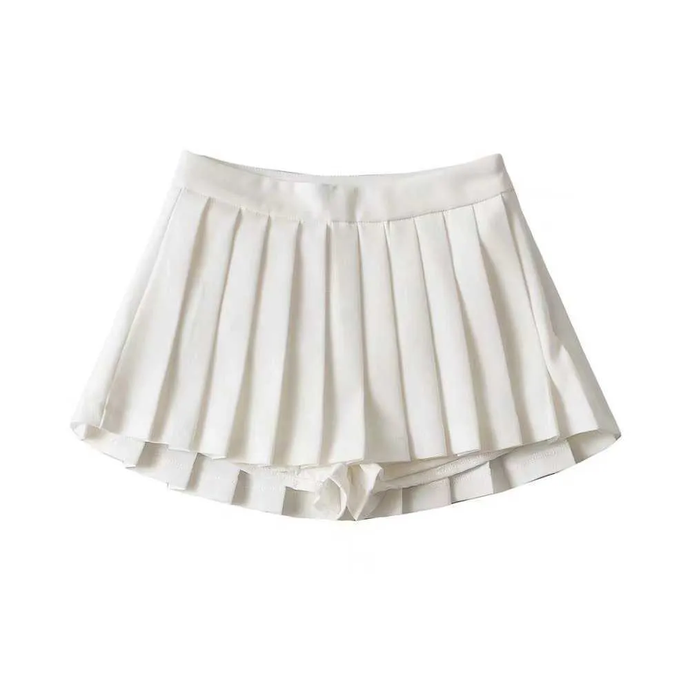Faldas Faldas de cintura alta de verano Mini faldas sexis para mujer Falda plisada Vintage faldas de tenis coreanas cortas blancas negras P230508