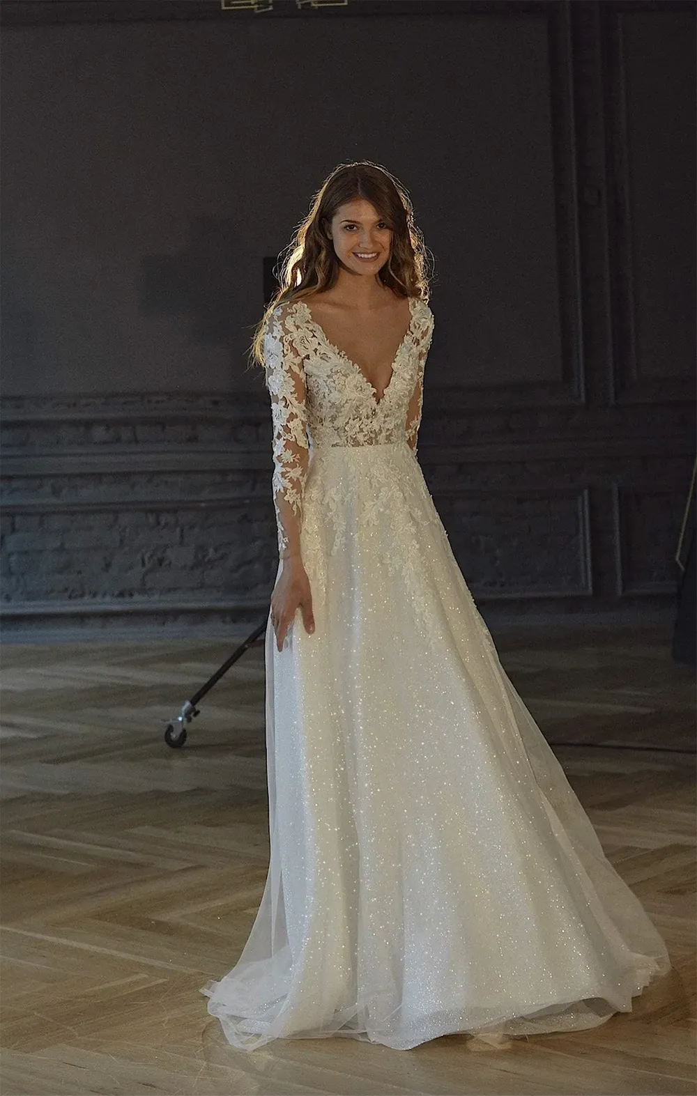 Wedding dress with back buttons on sale