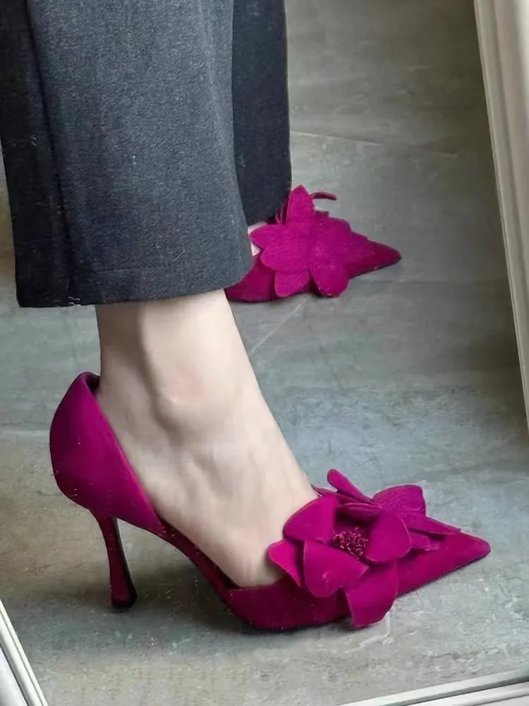 Flower high heel shoes online