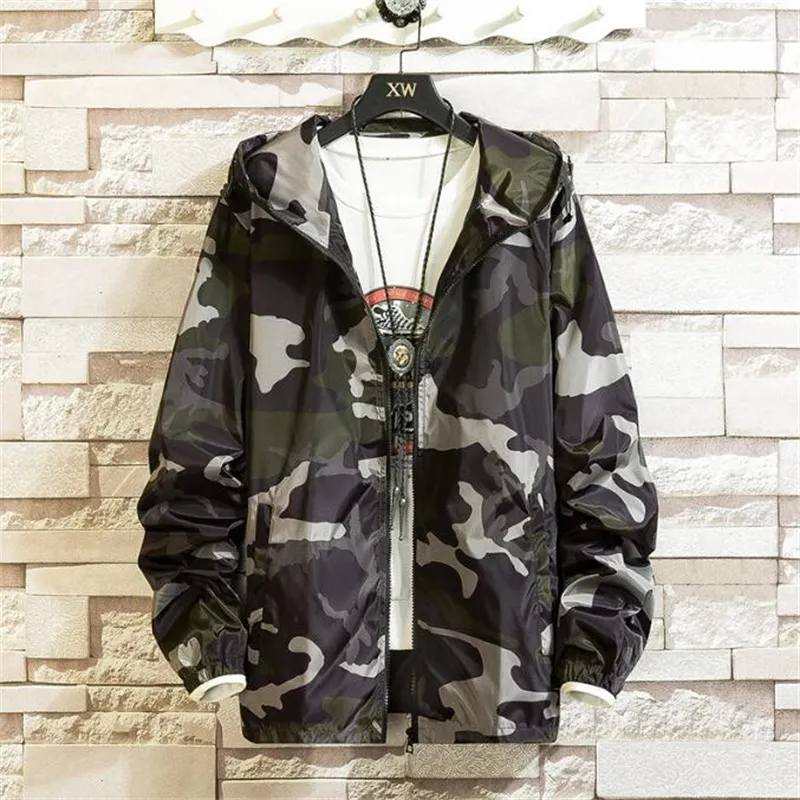 High Quality Camouflage Jacket Luxury Designer Collar Classic Outerwear Coat for Men M 5XL