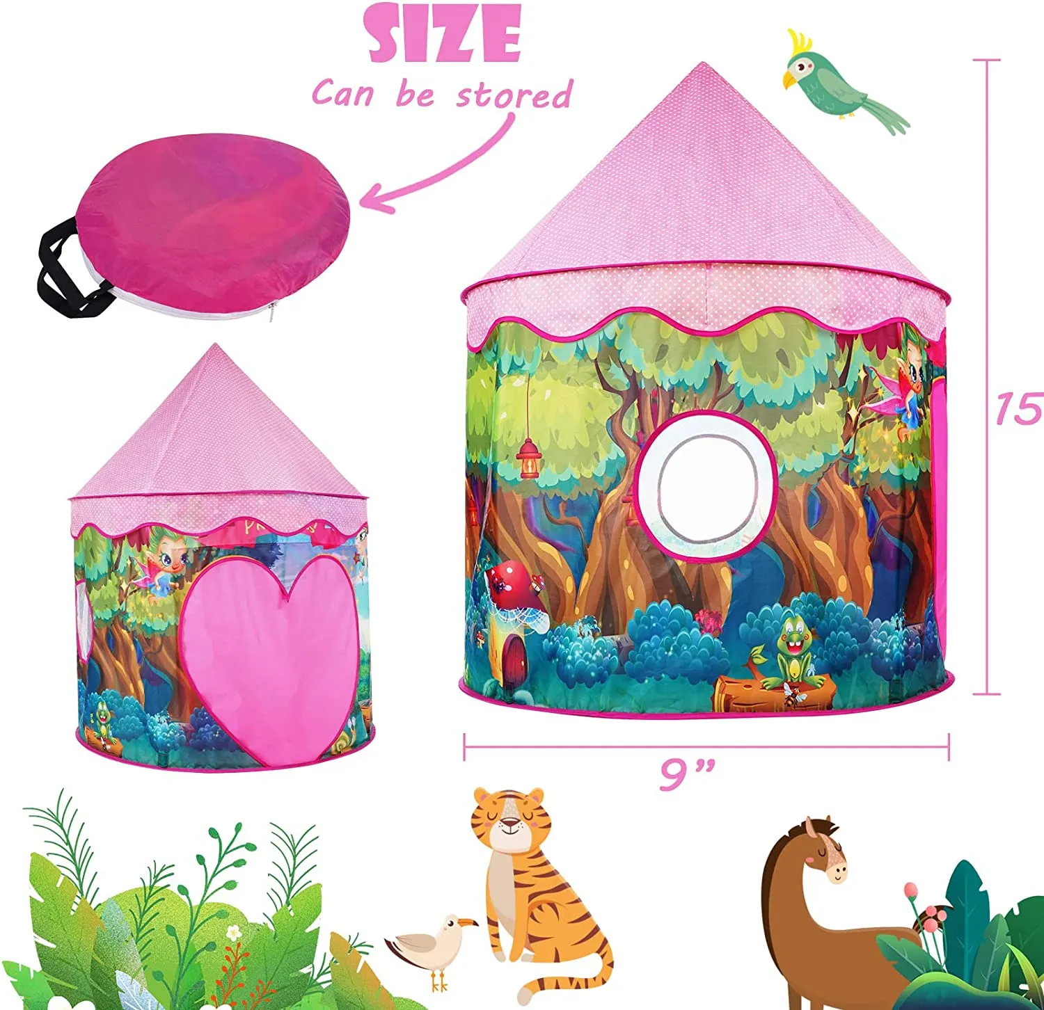 Kids light store up tent