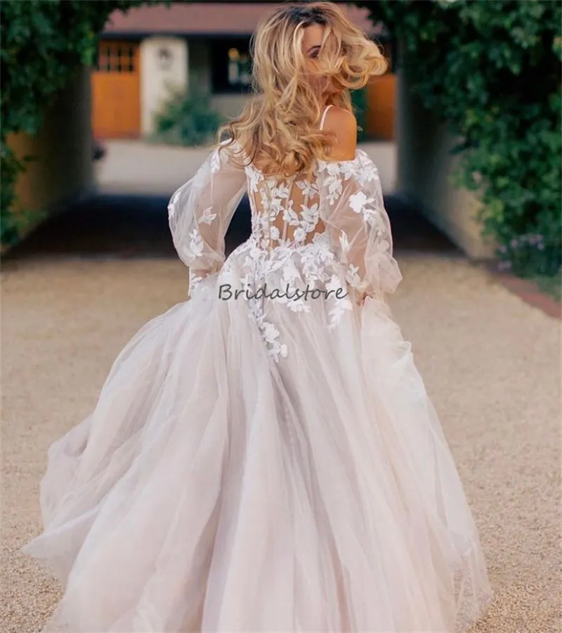 Poet sleeve wedding dress online