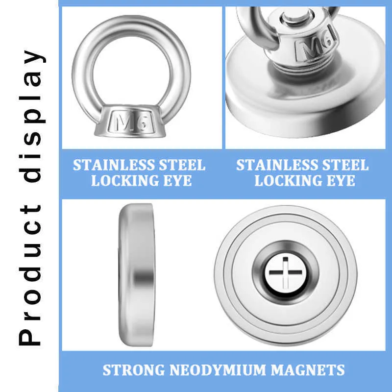 New Super Strong Neodymium Water Magnet N52 Iman Ima Magnetic Fishing  Magneat With Countersunk Hole Eyebolt For Salvage Magnetic Fishing From  Doorkitch, $2.47