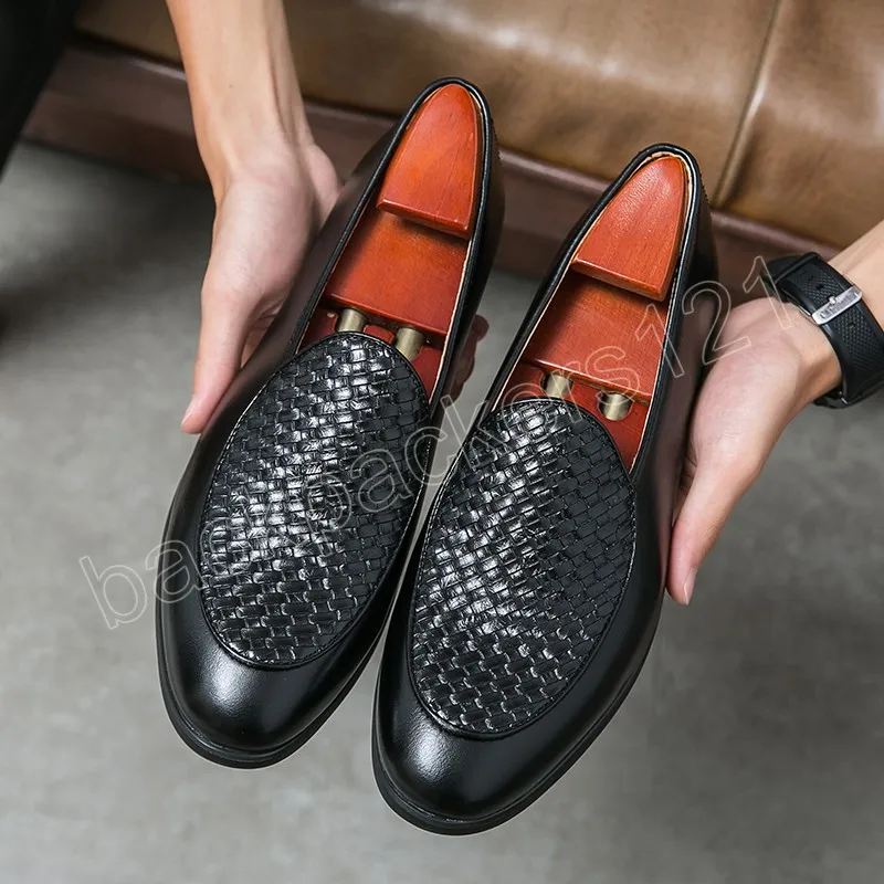 Mode hommes chaussures d contract es respirant Designer mocassins sans lacet hommes formel luxe chaussures italiennes hommes chaussures habill es