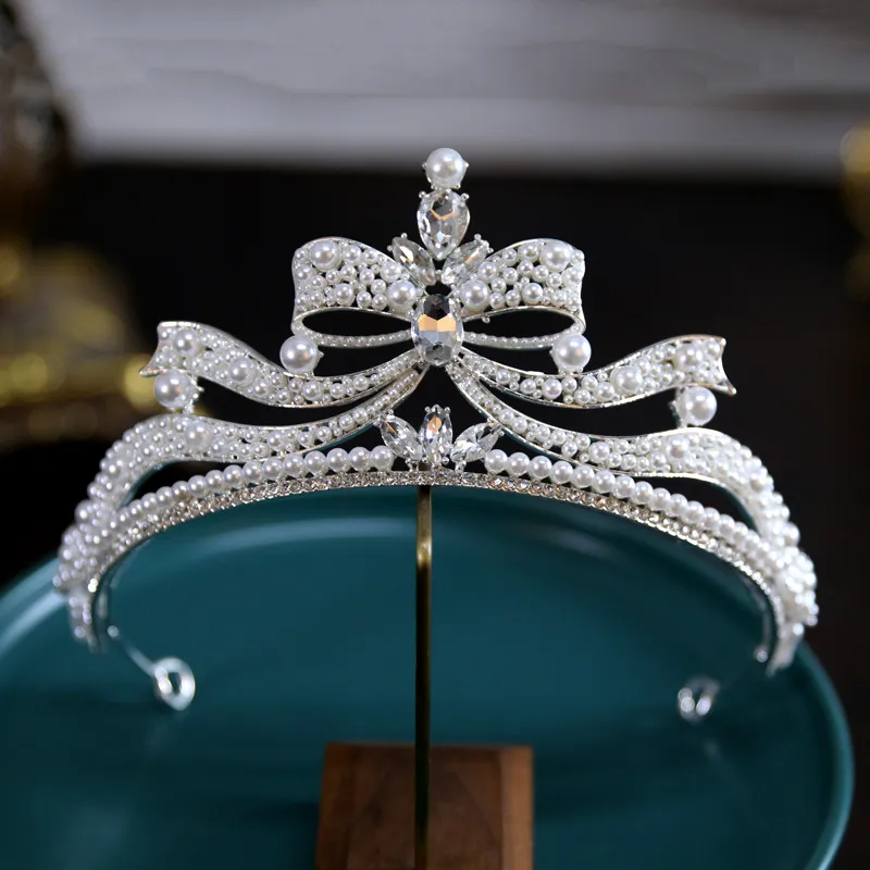 Handmade Crystal Beaded Bridal tiara hair band for display picture 1