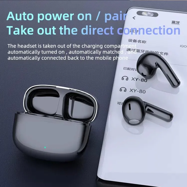 XY 80 Headphone TWS Electroplated Earphone Wireless 5.1 Earbuds Waterproof Sport Headsets Noise Reduction Gaming Earbuds