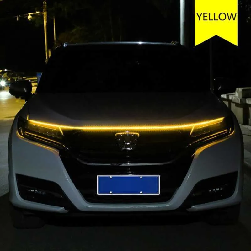 PAUTIX 2Pcs Car LED Light Strip 12V Flexible Waterproof DRL Daytime Running Lights Auto Headlights White