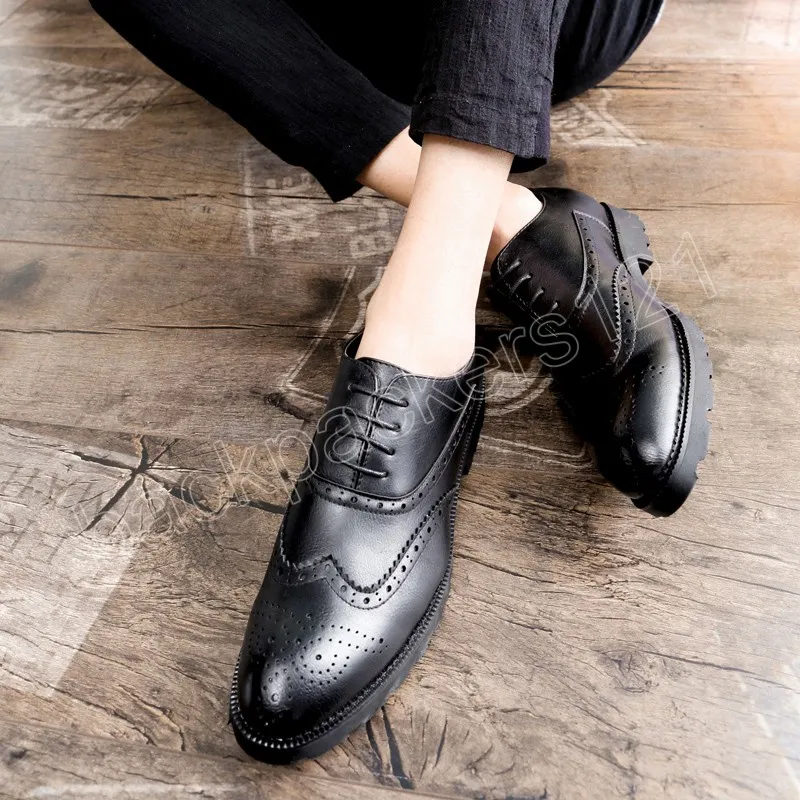 l gant Cuir Richelieu Chaussures Respirant D contract Hommes