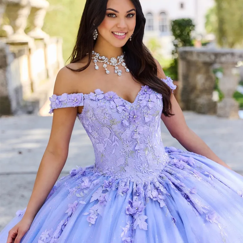 Lavender sweet 15 dresses 2025