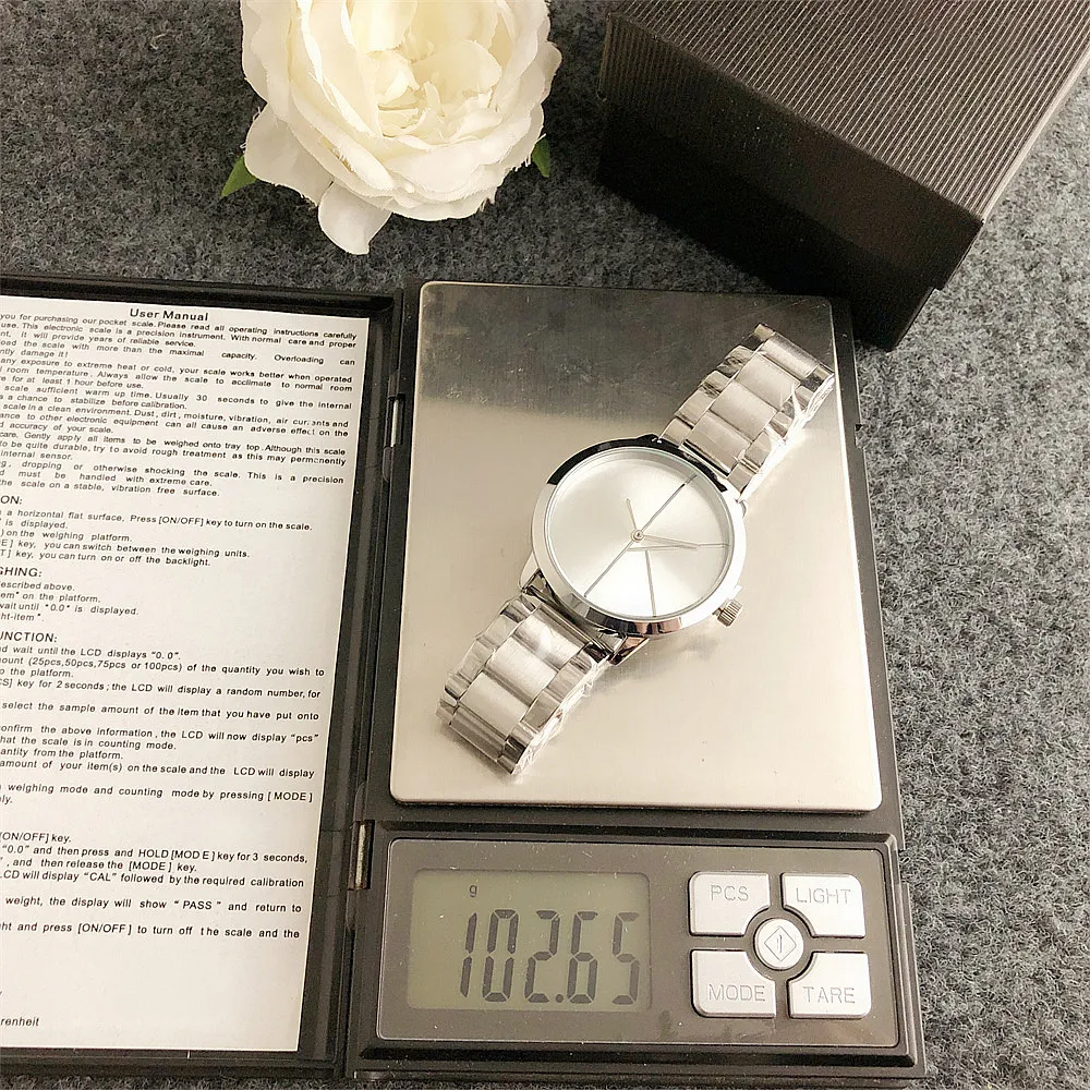 Men's & Women's Fashion Watch, 40mm Stainless Steel Bracelet, Quartz  Movement, Luxury Wristwatch with Logo