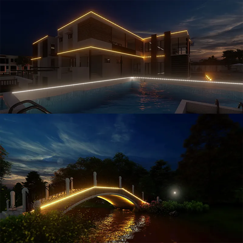 Brand Solar Powered LED Strip Lights Outdoor Waterproof Garden ...