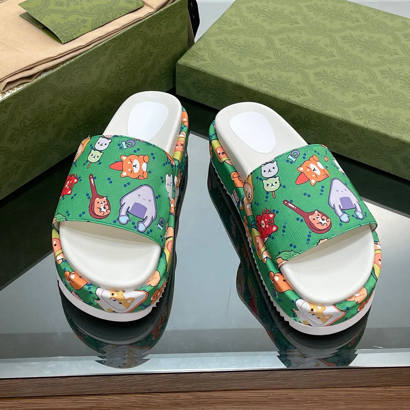 Animal leather flip flops shop