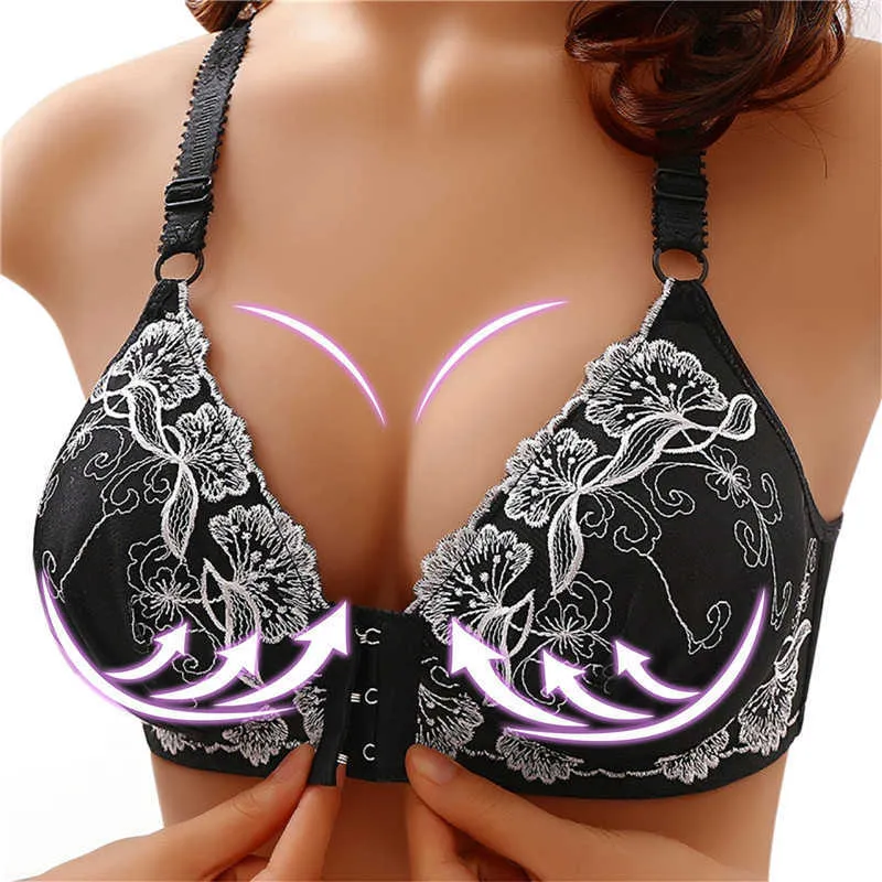 Bali Bras  Sexy Push Up Bra Front Closure Bali Bras siere  Embroidery Wireless Bralette Breast Plus Size Eamless Bali Bras  For  Women Solid Color S P230512 From Musuo03, $11.85