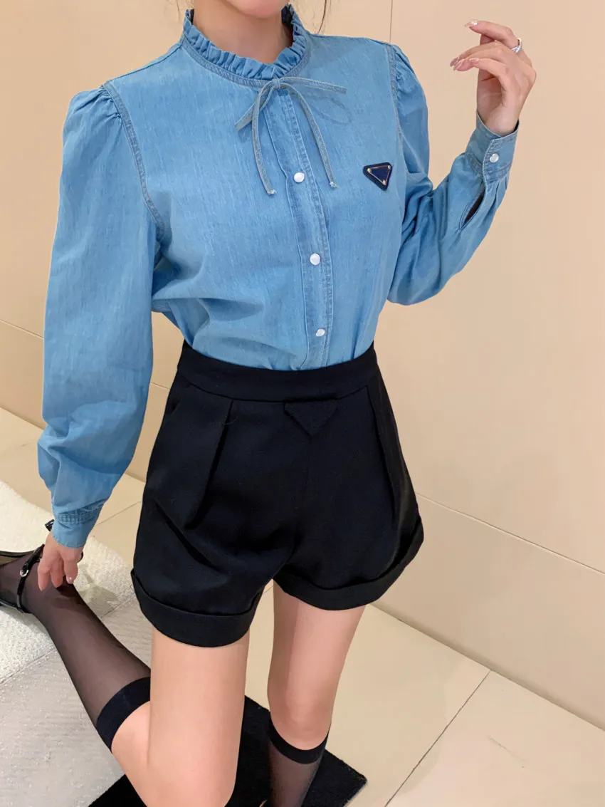 Blue formal blouse top
