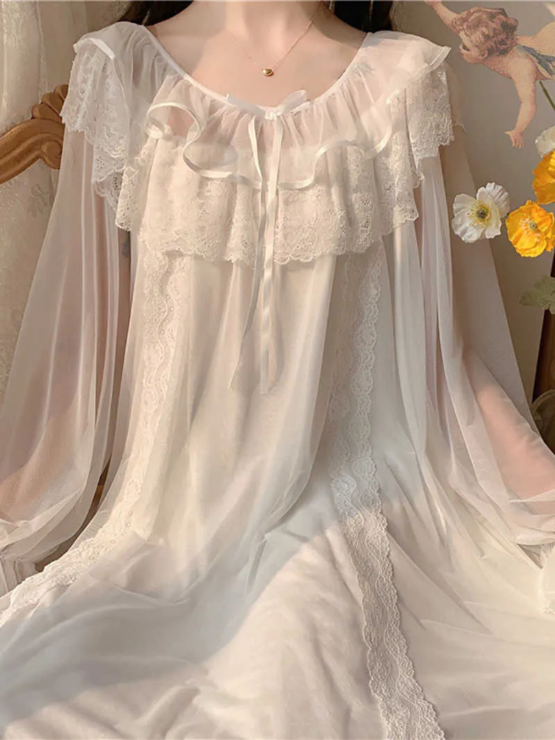 Vintage lace online nightgown