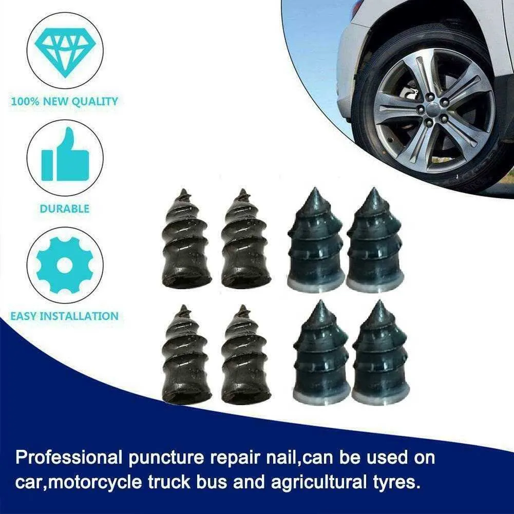 10/20x Car Vacuum Tyre Repair Nail Tubeless Tire Repair Rubber Nails Repair  Tool | eBay