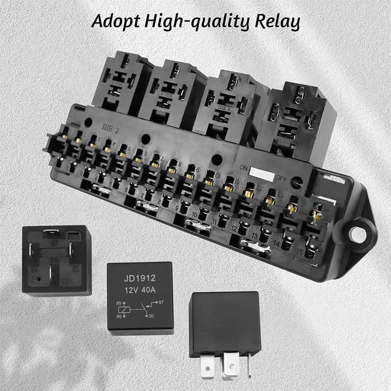 Neue 12V 15 Wege Auto Boot Sicherung Relais Box Kit 4 Relais Multi  Schaltung Montage Control Sicherung Halter Mit Relais Sicherungen Für Auto  Auto Lkw Von 13,8 €