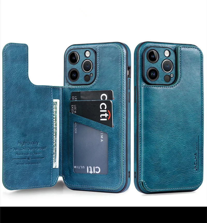Luxury Retro Magnetic Folio Vogue Purple Phone Case For IPhone 14 13 12 11 Pro Max Durable Multiple Card Slots Solid Leather Wallet Clutch Kickstand Back Cover Shockproof From Hseng 15.08 DHgate.Com