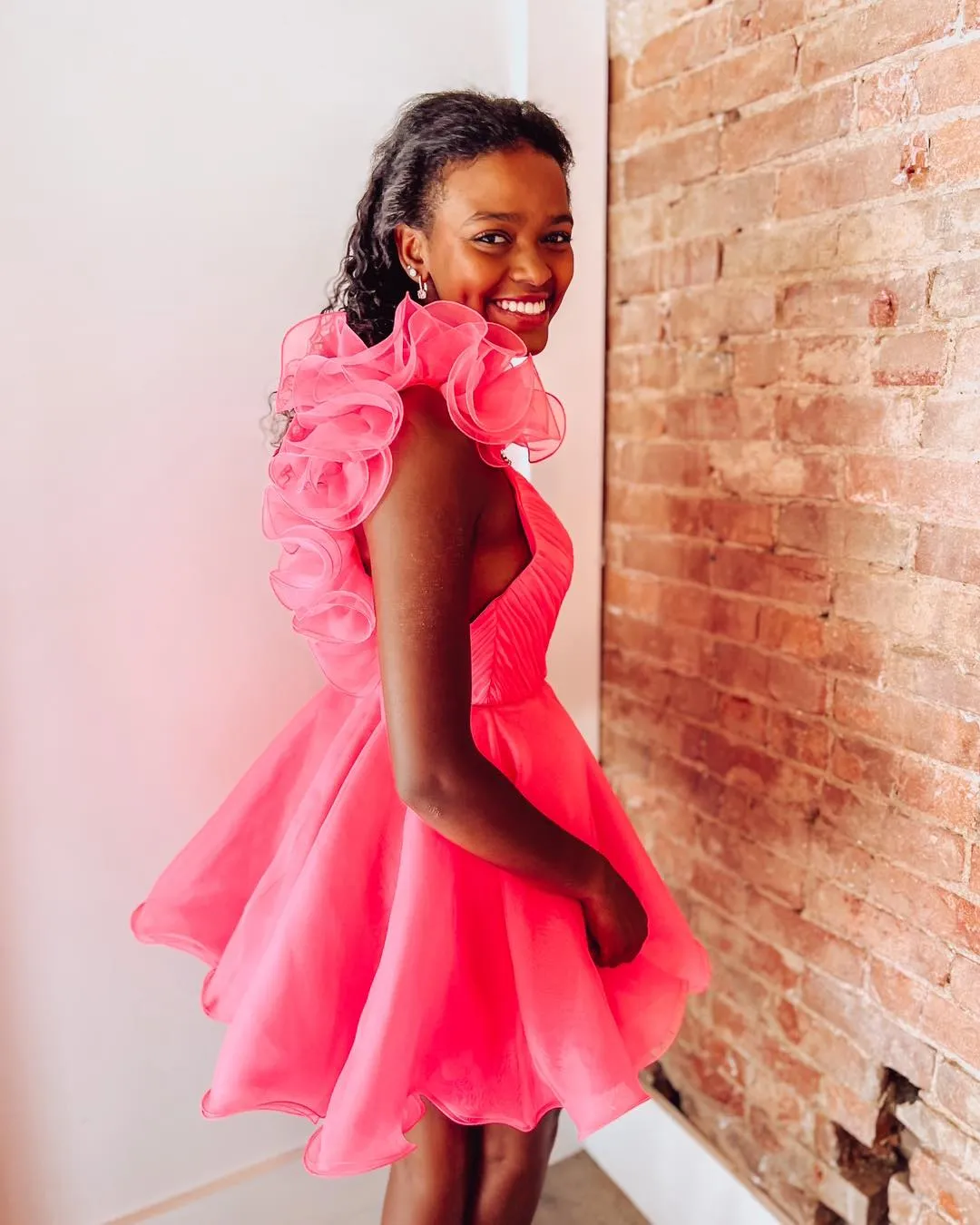 Bright pink homecoming dress online