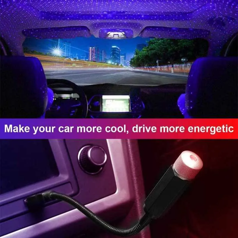 New Mini LED Car Roof Star Night Light Projector Adjustable Galaxy Lamp USB Car Interior Light for Auto Roof Room Ceiling Decor